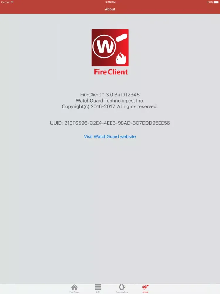WatchGuard FireClient iPad 应用截图